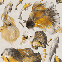 Mind the Gap Mural Goldfish set of 3 panels WP20302