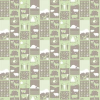 Mini Moderns Wallpaper Moo! AZDPT006 Pear Green
