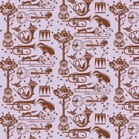 Mini Moderns Wallpaper Pet Sounds AZDPT012 Heather