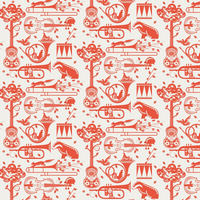 Mini Moderns Wallpaper Pet Sounds AZDPT012 Orange