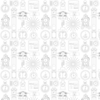 Mini Moderns Wallpaper Tick Tock AZDPT005 Snow