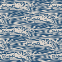 Mini Moderns Wallpaper Whitby AZDPT016 Denim