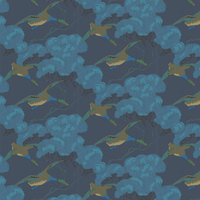 Mulberry Home Wallpaper Flying Ducks FG090H10