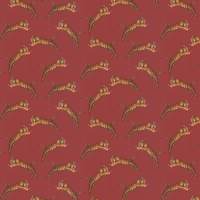 Paloma Home Wallpaper Pouncing Tigers POU/RED/WP