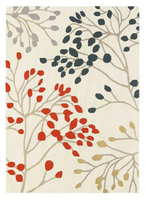Sanderson Rugs Pippin Charcoal Coral Rug,  218105