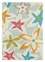 Sanderson Rugs Starflower Eggshell Multi Small,  218320