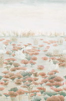Sian Zeng Mural Classic Swan Lake Mural SWANTERRACOTTA