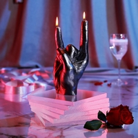 Rock n Roll Hand Candle Steel