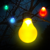 Solar Hanging Coloured Light Bulbs (4 Pack)