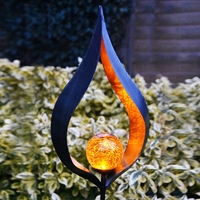 Solar Metal Flame Stake Light
