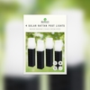 Solar Rattan Post Lights - 4 Pack