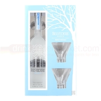 Belvedere Vodka 70cl & 2x Martini Glasses Gift Pack