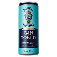 Bombay Sapphire Gin and Tonic Premix 250ml Can