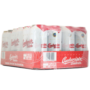 Budweiser Budvar Premium Lager 24x 500ml Cans