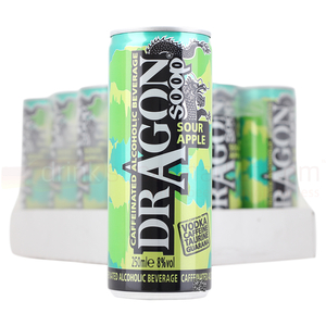 Dragon Soop Sour Apple Vodka Energy Drink 12x 250ml