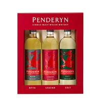 Penderyn Single Malt Welsh Whisky 3x 20cl Dragon Gift Pack