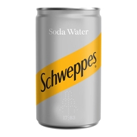 Schweppes Soda Water 24x 150ml Cans