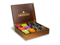 Deluxe Wooden Tea Box - 12 Compartment Filled
