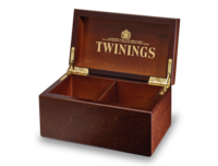 Deluxe Wooden Tea Box - 2 Compartment Empty