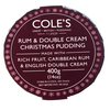 Coles Luxury Traditional Rum & Double Cream Christmas Pudding in Gold Foil