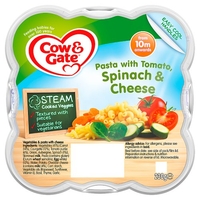 Cow & Gate 10 Month Steamed Meal Pasta Tomatoes Spinach & Cheese