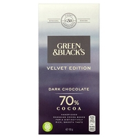 Green and Blacks Velvet Edition 70% Cocoa Dark Chocolate Bar