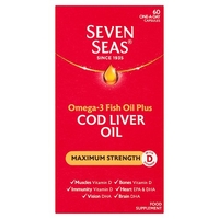 Seven Seas Cod Liver Oil Max Strength 60 Capsules