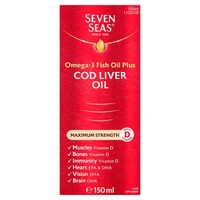 Seven Seas Max Strength Cod Liver Oil Liquid 150ml