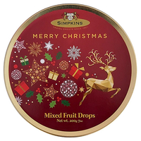 Simpkins Christmas Mixed Fruit Travel Sweets Reindeer Tin