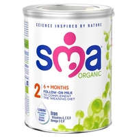 SMA Organic 6+ Months Follow On Milk