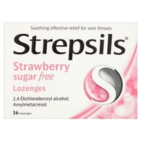 Strepsils Strawberry Sugar Free 36s