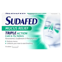 Sudafed Mucus Relief Tablets 16s