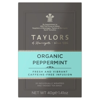 Taylors Organic Peppermint 20 Tagged Teabags
