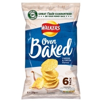 Walkers Baked Cheese and Onion Crisps 6 Pack