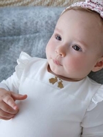2-in-1 Embroidered Bodysuit for Newborn Babies white light solid with design