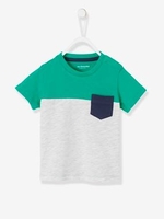 3 Tone T-Shirt for Baby Boys blue dark solid with design