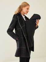 Adaptable Coat,  Maternity & Nursing Special grey medium checks