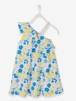 Asymmetric Dress with Print,  for Girls white light all over printed