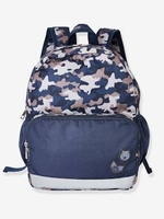 Backpack with Camouflage Motif,  for Boys blue dark solid