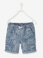 Bermuda Shorts with Palm Trees,  for Boys blue medium all over printed