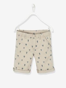 Bermuda Shorts with Print,  for Boys beige medium all over printed
