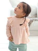 Blouse with Ruffles,  for Baby Girls pink light solid