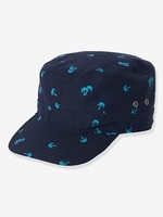 Cap with Palm Tree Motif for Boys blue dark all over printed