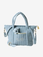 Changing Bag,  Feather blue medium solid with design