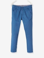 Chino Trousers for Boys blue medium solid