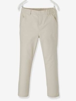 Cotton/Linen Chino Trousers for Boys white light solid