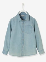Denim Shirt for Boys blue dark wasched