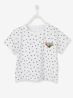 Dotted T-Shirt,  for Girls white light all over printed