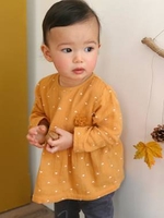 Embroidered Blouse for Baby Girls orange medium all over printed