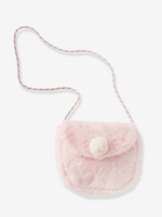 Faux Fur Handbag,  for Girls pink light solid